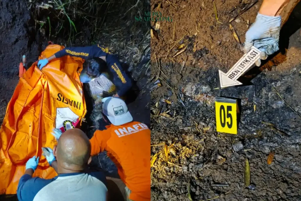 Polres Malang berhasil menangkap pelaku yang diduga membakar Istrinya sendiri, Jasad ditemukan di Sumberejo, Kec Gedangan, Kabupaten Malang