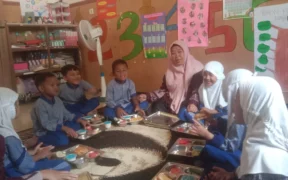 PAUD Asyafi’iyah, Desa Argotirto, Kecamatan Sumbermanjing Wetan, Kabupaten Malang lahap menikmati menu Makan Bergizi Gratis (MBG)