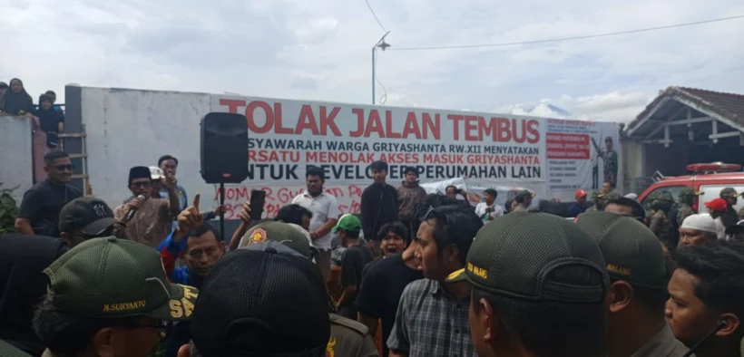 Warga Griya Shanta Tolak Pembongkaran Dinding Jalan Tembus