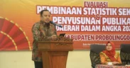 BPS Kabupaten Probolinggo menggelar FGD Evaluasi Penyelenggaraan Statistik Sektoral serta penyusunan publikasi Daerah Dalam Angka (DDA) 2025