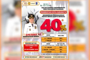 Pemkot Surabaya Potong BPHTB Hingga 40 Persen di Hari Pahlawan