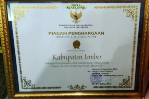 Kabupaten Jember Raih Penghargaan IHaI 2025 dari Kemendagri