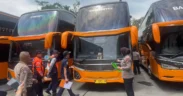 Satlantas Polres Malang mulai memperketat pengawasan terhadap moda transportasi massal, Khususnya bus pariwisata menjelang Nataru