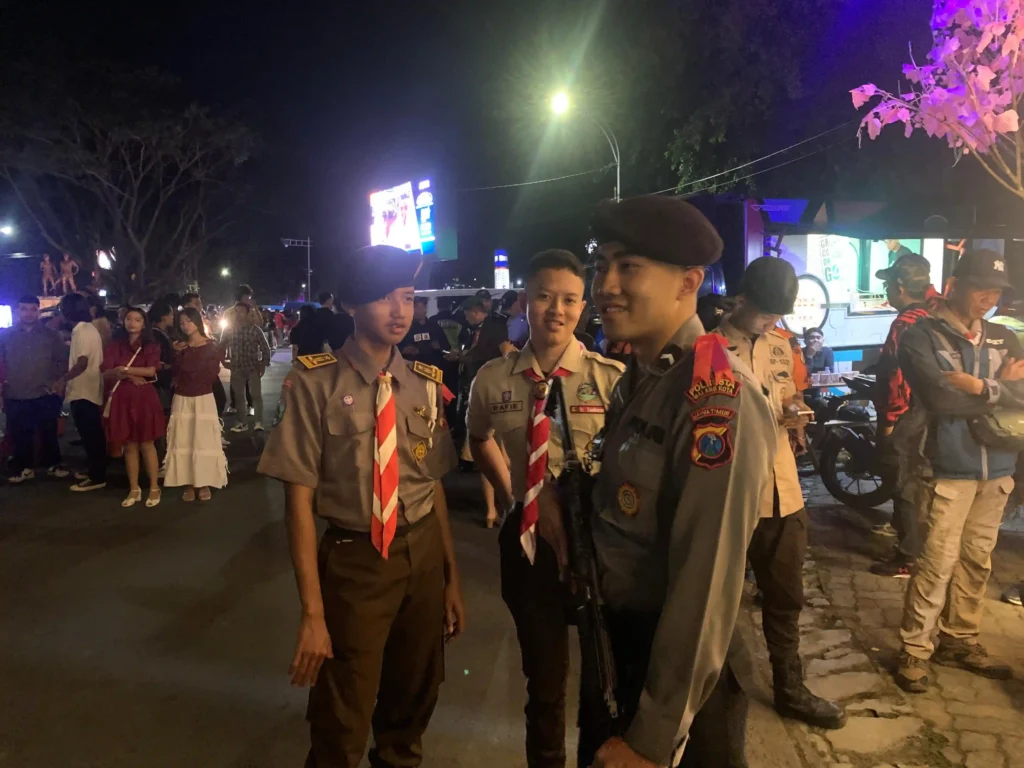 Malam Natal di Gereja Ijen Malang, Saka Bhayangkara Ikut Pengamanan