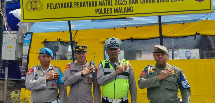 Update Nataru: Arus lalu lintas, wilayah Malang Raya, tepatnya di Kepuharjo, Kecamatan Karangploso, Kabupaten Malang aman terkendali