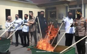 pemusnahan barang bukti Probolinggo