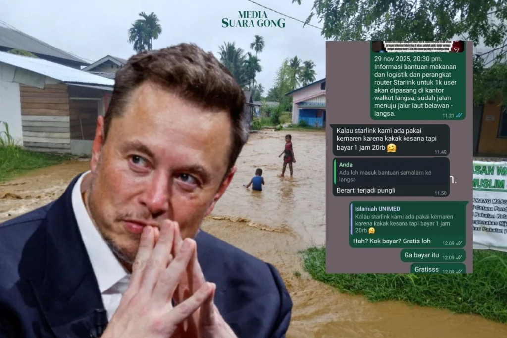Starlink gratiskan layanan internet bagi korban banjir di Sumatera. Namun muncul dugaan pungli di Aceh, warga diminta bayar Rp20 ribu per jam.