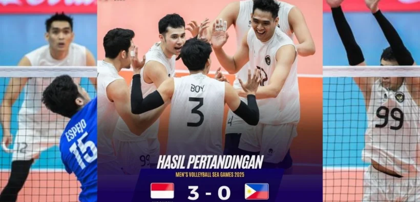 Tim Voli Putra Indonesia Juara Grup Usai Taklukan Filipina di SEA Games 2025 