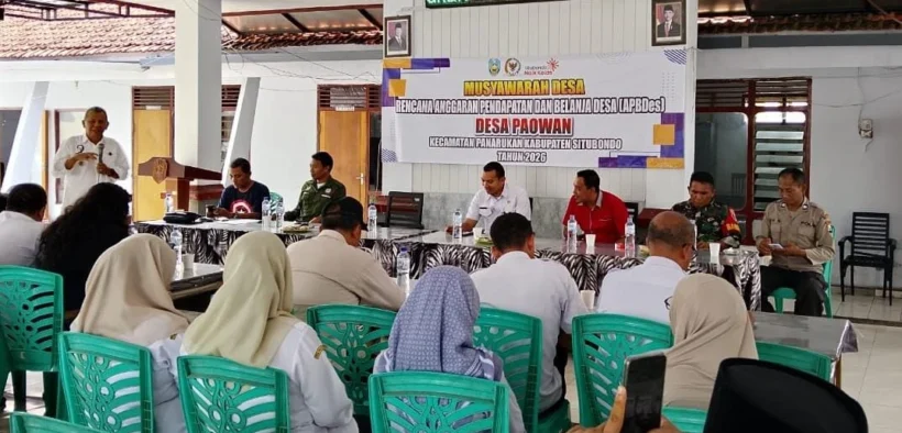 Pemdes Paowan bersama BPD menggelar Musdes penetapan APBDes Tahun Anggaran 2026 sebagai komitmen pengelolaan keuangan desa