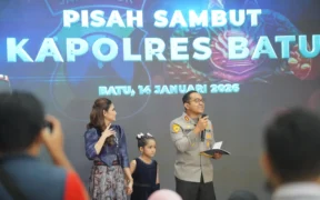 Kepolisian Resor (Polres) Batu resmi melaksanakan serah terima jabatan Kapolres dari AKBP Andi Yudha Pranata kepada AKBP Aris Purwanto