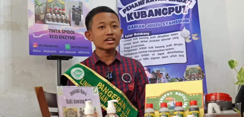 Raihan Jouzu Syamsudin, Siswa SMP Negeri 57 Surabaya, ubah limbah kulit bawang putih jadi berbagai produk ramah lingkungan bernilai ekonomi