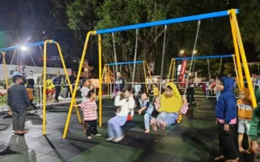 DLH Kota Malang mengungkap playground anak dan air mancur menjadi item termahal revitalisasi Alun-Alun Merdeka.