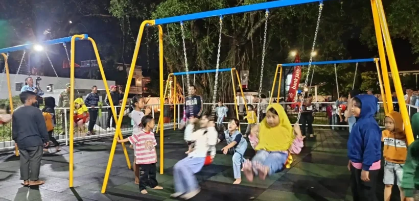 DLH Kota Malang mengungkap playground anak dan air mancur menjadi item termahal revitalisasi Alun-Alun Merdeka.