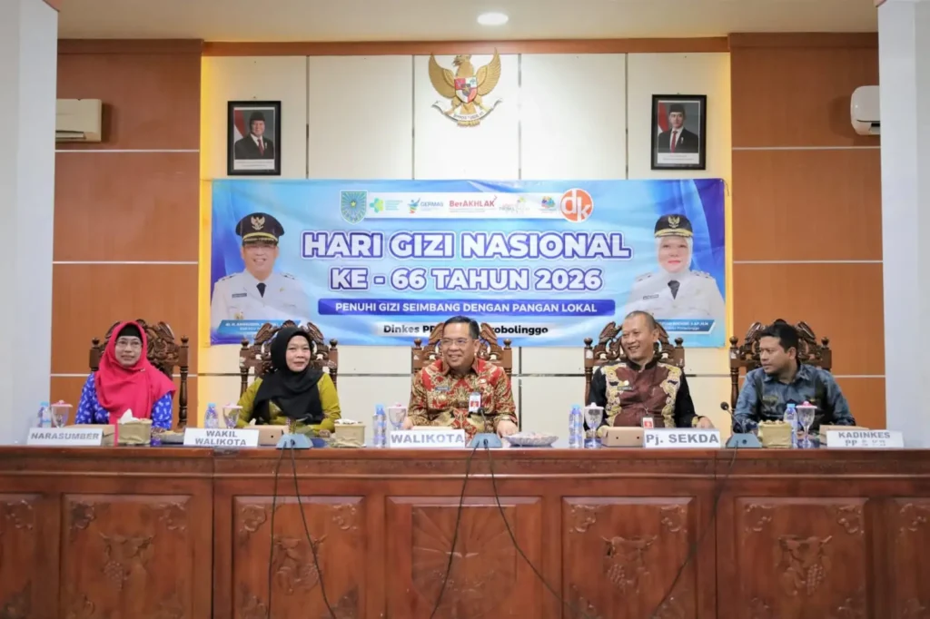 Pemkot Probolinggo memperingati Hari Gizi Nasional (HGN) ke-66 dengan menggelar kegiatan di Gedung Puri Manggala Bhakti, Jumat (30/1/2026).