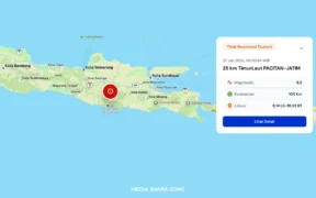 gempa magnitude 5.5 Pacitan