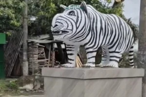 Macan Putih Nyala! Patung Ikonik di Kediri Disulap Jadi Magnet Wisata Baru