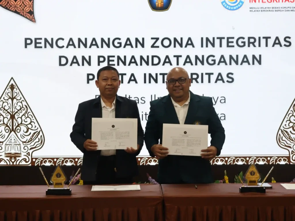 FIB UB melalui kegiatan Sosialisasi dan Pencanangan Zona Integritas (ZI) Tahun 2026 yang digelar di Aula Gedung B Lantai 2 FIB UB