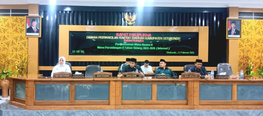 DPRD Kabupaten Situbondo menggelar rapat paripurna dengan agenda Persetujuan dan Pembahasan Perubahan Perda BMD