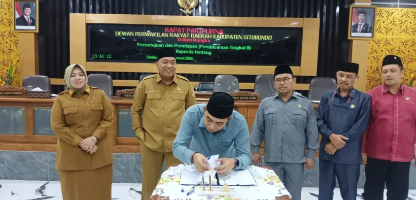 DPRD Kabupaten Situbondo menyetujui dan menetapkan empat Rancangan Peraturan Daerah (Raperda) menjadi Peraturan Daerah (Perda) definitif