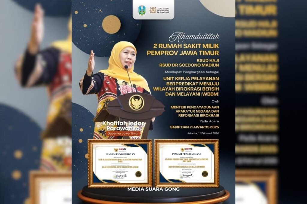 RSUD Jatim Raih Predikat WBBM di ZI Award 2025