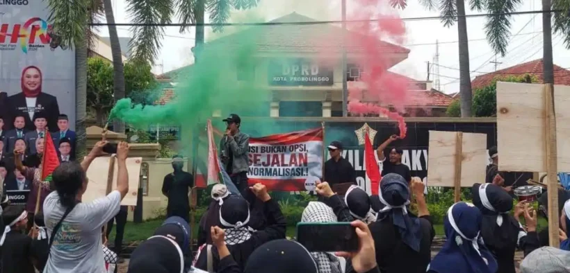 aksi solidaritas Palestina Probolinggo