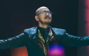 Komika Pandji Pragiwaksono menjalani pemeriksaan di Polda Metro Jaya terkait laporan dugaan penistaan agama dalam Mens Rea