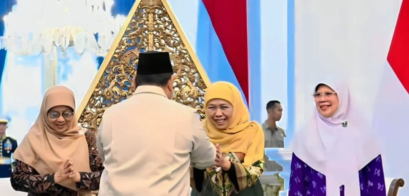 Gubernur Jawa Timur Khofifah Indar Parawansa menghadiri undangan Presiden Prabowo Subianto bersama pimpinan ormas Islam di Istana Negara