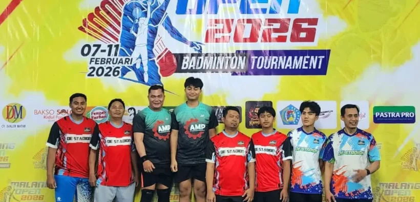 PB De Stadion Kota Batu menggelar Turnamen Bulutangkis Malang Open 2026 yang diikuti klub-klub bulutangkis se-Malang Raya.