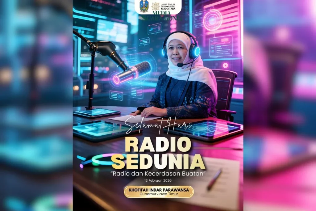 Hari Radio Sedunia 2026: Khofifah Tekankan Etika dan Integritas dalam Pemanfaatan AI untuk Siaran Radio
