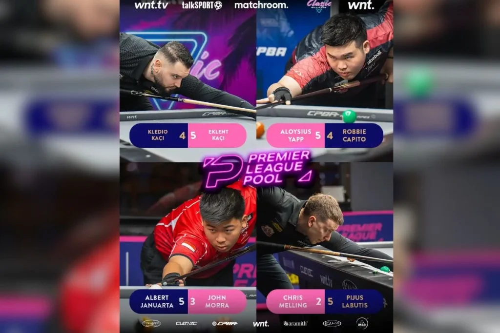 Albert Januarta menorehkan prestasi membanggakan di panggung internasional dalam debutnya di ajang Premier League Pool di Miami