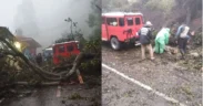 Longsor menerjang Bukit Kingkong dan Bukit Dingklik di kawasan Gunung Bromo, Rabu dini hari. Tujuh motor dan satu mobil tertimbun material