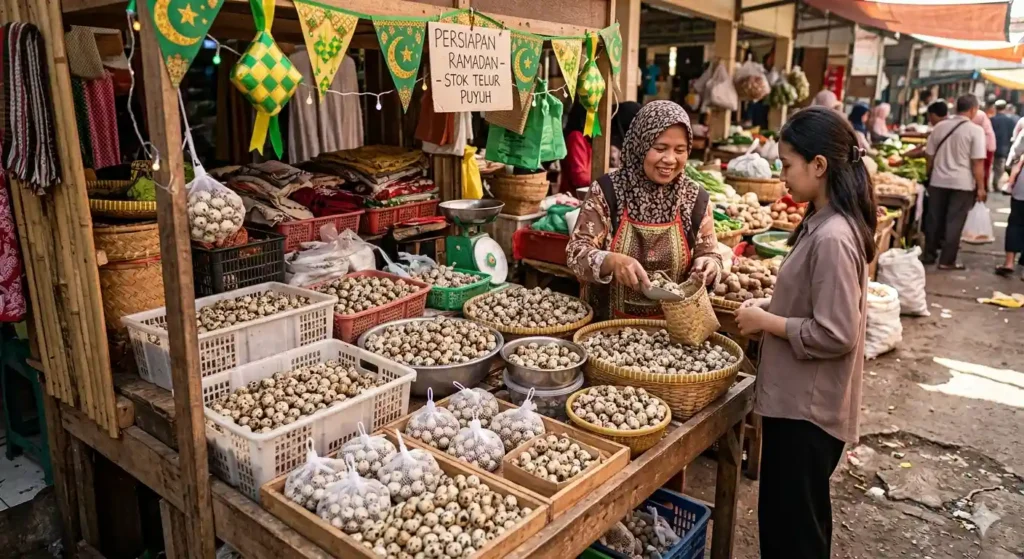 Si mungil telur puyuh, harganya lagi "skyrocketing" alias melonjak parah di Malang, Terancam absen dari menu lebaran 2026 nanti!
