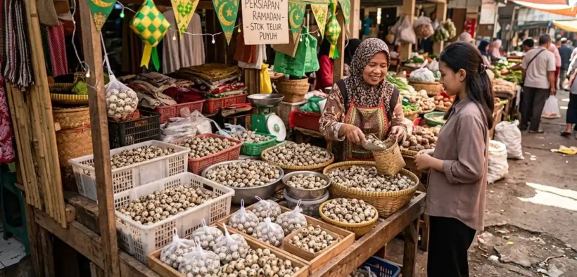 Si mungil telur puyuh, harganya lagi "skyrocketing" alias melonjak parah di Malang, Terancam absen dari menu lebaran 2026 nanti!
