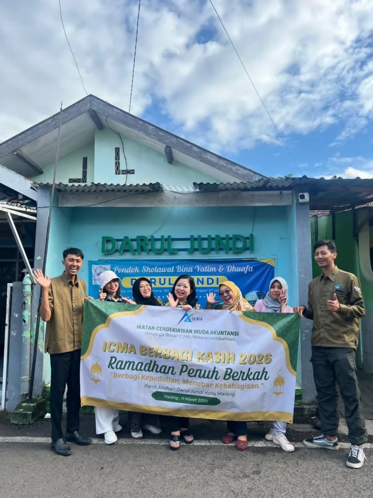 Ikatan Cendekiawan Muda Akuntansi (ICmA) menggelar kegiatan bakti sosial di Panti Asuhan Darul Jundi, Malang, Rabu (11/3/2026).