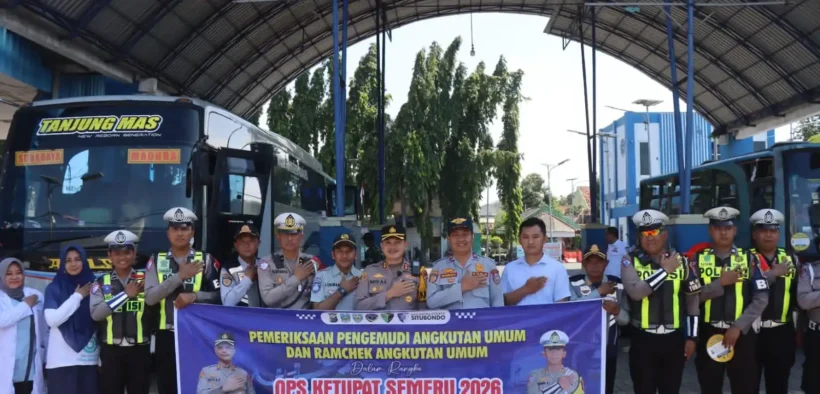 Kapolres Situbondo sidak terminal jelang mudik Lebaran 2026. Sopir bus wajib tes kesehatan dan armada diram check untuk memastikan keselamatan