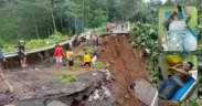 Akses utama wisata Air Terjun Madakaripura di Desa Negororejo, Kecamatan Lumbang, Kabupaten Probolinggo akibat Longsor