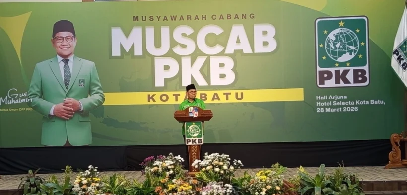 Musyawarah Cabang (Muscab) Partai Kebangkitan Bangsa (PKB) Kota Batu berlangsung di Hall Arjuna, Selecta, Sabtu (28/3/2026) malam.