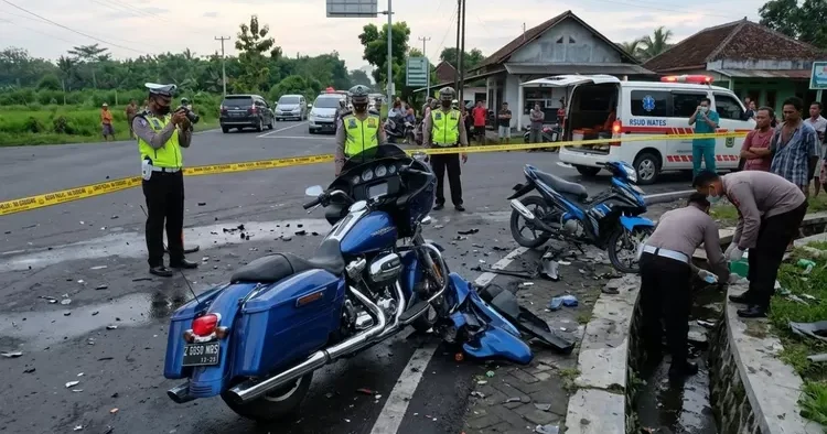 kecelakaan moge bos HS