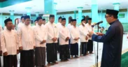 Suasana khidmat terasa di Masjid Agung Raudlatul Jannah Kota Probolinggo, saat pengukuhan pengurus baru membawa Konsep Masjid Emas