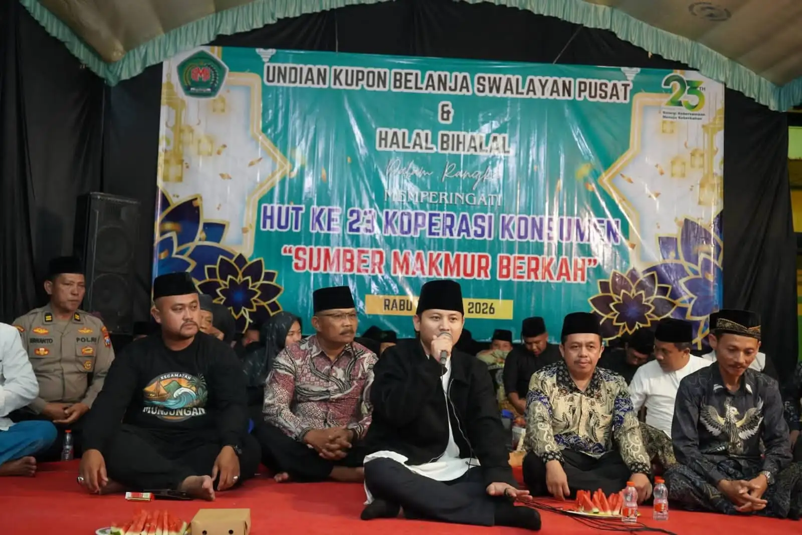 Bupati Trenggalek, Mochamad Nur Arifin, menghadiri kegiatan Halal Bihalal di KSU Sumber Makmur, Munjungan, Senin (20/5/2026).