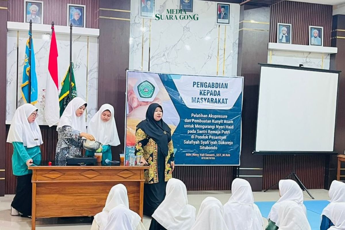 Cara Alami Redakan Nyeri Haid, FIK UNIB Latih Santri Akupresur dan Kunyit Asam