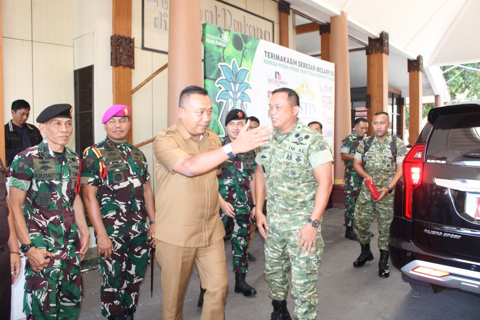 Suasana hangat dan penuh keakraban mewarnai kunjungan kerja Kepala Staf Komando Garnisun Tetap (Kaskogartap) III/Surabaya