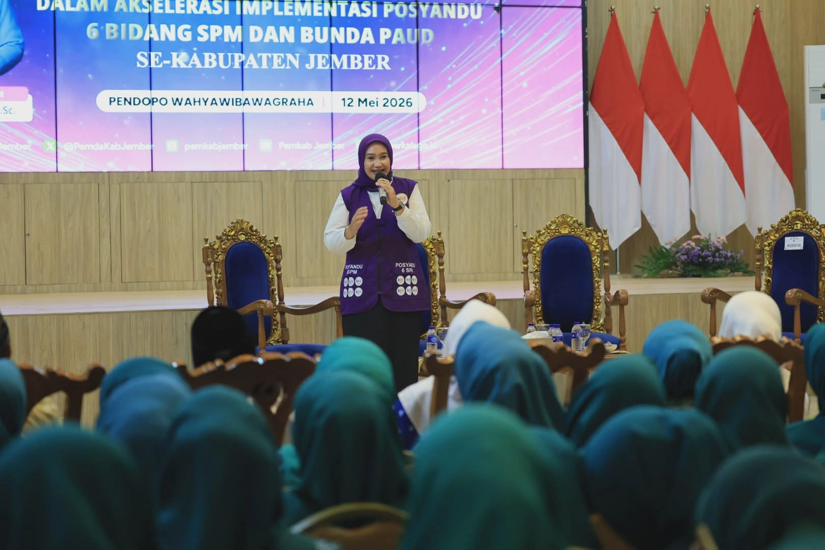 Pemerintah Kabupaten Jember memperkuat peran kader PKK, Posyandu, dan Bunda PAUD sebagai ujung tombak pelayanan masyarakat di tingkat desa.
