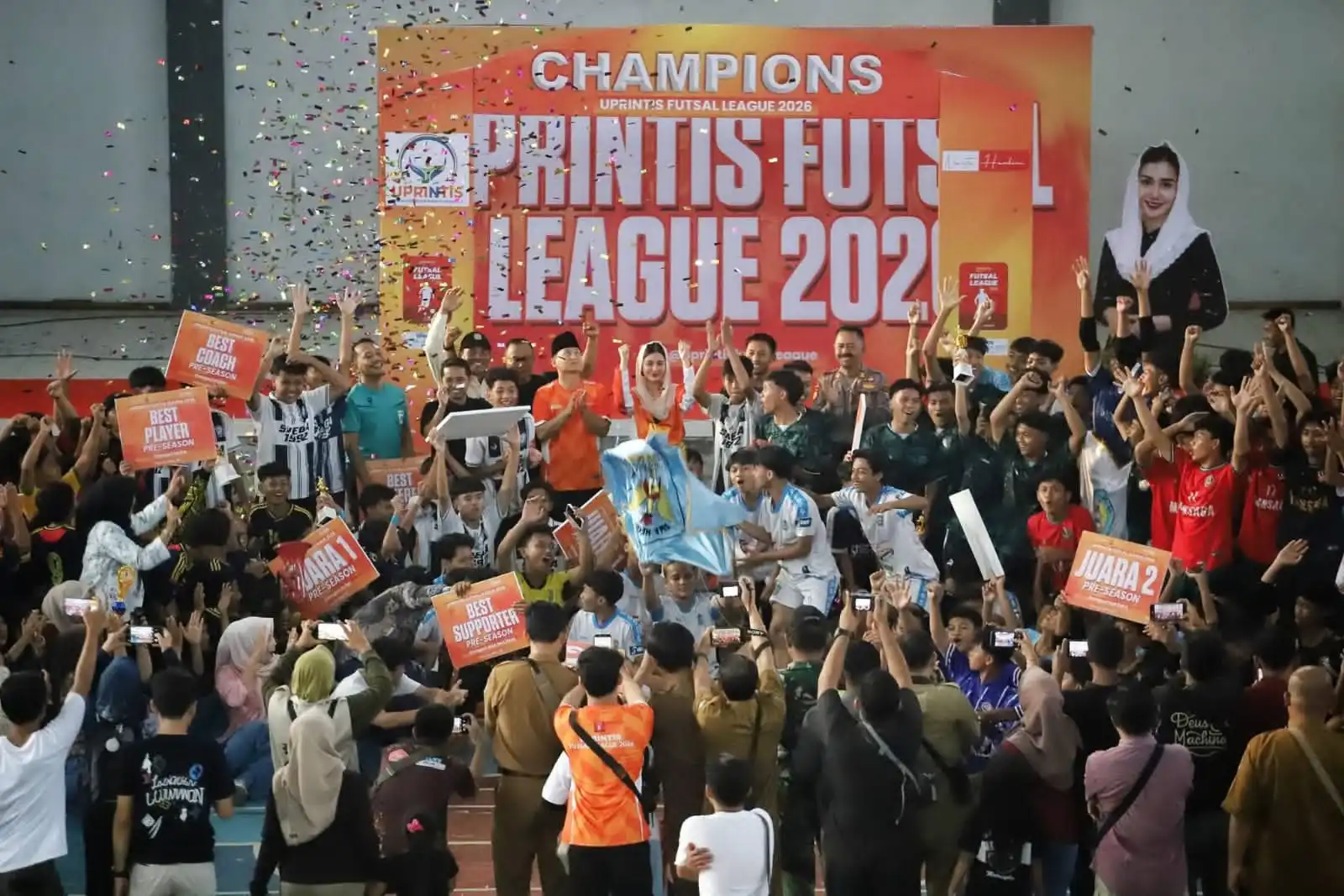 Turnamen futsal pelajar, UPRINTIS Futsal League 2026 sukses digelar selama dua hari di GOR Gajah Putih Trenggalek