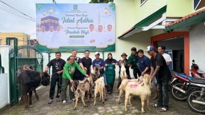 Silaturahmi dan Berbagi, DPC PKB Kota Batu Sembelih 1 Ekor Sapi dan 9 Kambing