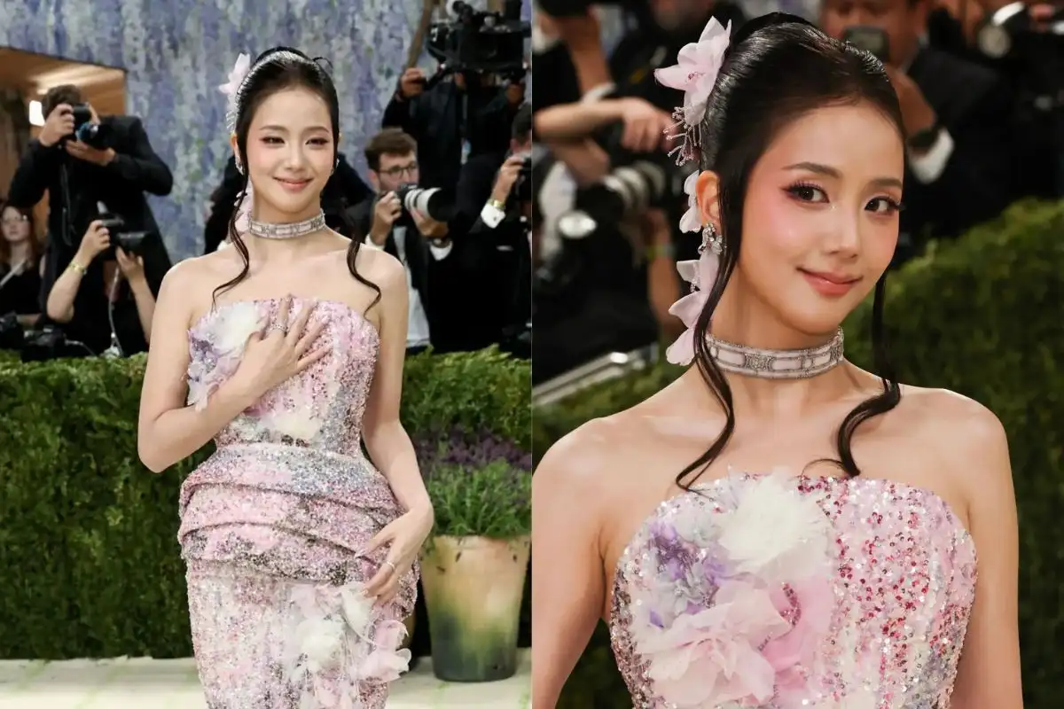 Jisoo BLACKPINK akhirnya resmi debut di red carpet Met Gala 2026, Mengusung tema “Costume Art”, Jisoo tampil layaknya Pink Princess Dior