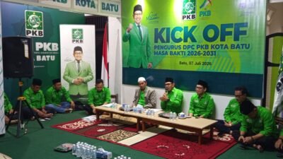 Bertempat di Kantor Dewan Pengurus Cabang, jajaran pengurus baru sukses menggelar agenda Kick Off Pengurus DPC PKB Kota Batu Masa Aksi 2026-2031 pada Selasa (7/7/2026) malam.