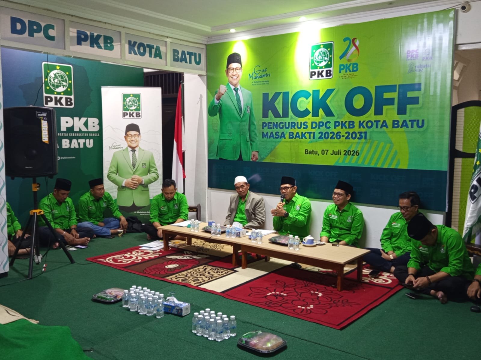 Bertempat di Kantor Dewan Pengurus Cabang, jajaran pengurus baru sukses menggelar agenda Kick Off Pengurus DPC PKB Kota Batu Masa Aksi 2026-2031 pada Selasa (7/7/2026) malam.