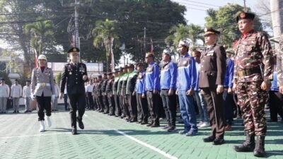 Polres Malang menggelar upacara peringatan Hari Ulang Tahun (HUT) Bhayangkara ke-80 di Lapangan Apel Polres Malang, Kepanjen Hari ini