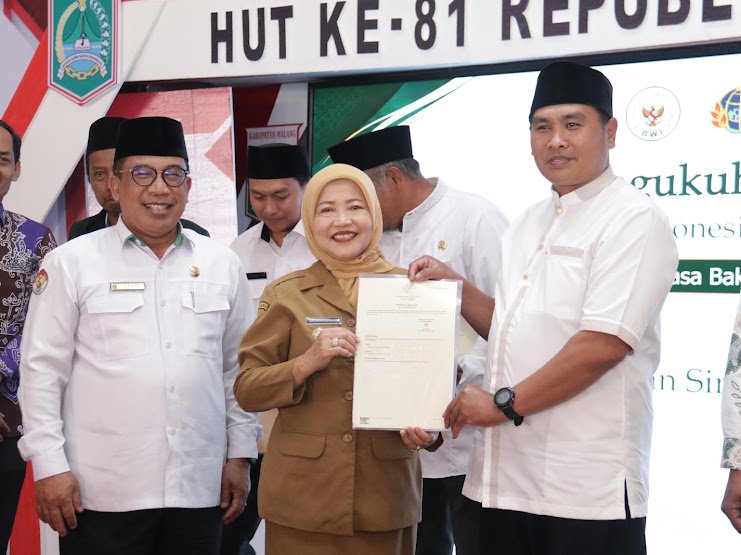 Wakil Bupati Malang, Lathifah Shohib, mendorong penguatan tata kelola wakaf di Kabupaten Malang melalui percepatan sertifikasi